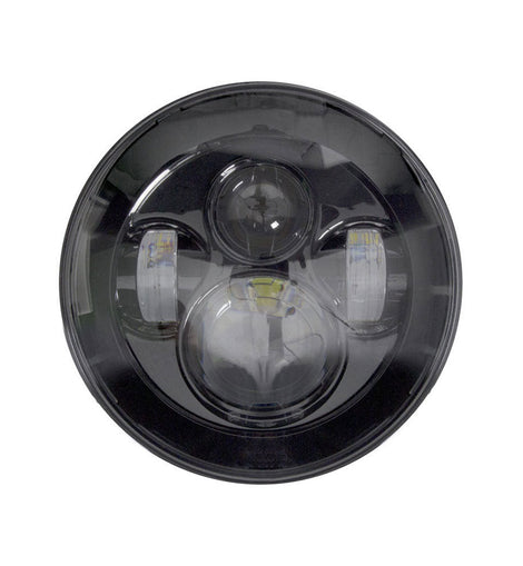 Saddle Tramp BC-701B Black Round Motorcycle Headlights - 7 Inch