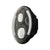 Saddle Tramp BC-703B Round Motorcycle Headlights with Black Face and Partial Halo - 7 Inch