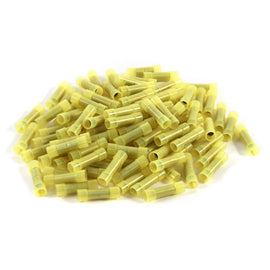 MR DJ BC1210Y 500 pcs 12 - 10 Gauge AWG Yellow insulated Nylon crimp terminals connectors Butt Connectors