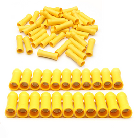 Absolute BCV1210Y 50 pcs 12 - 10 Gauge AWG Yellow insulated crimp terminals connectors Butt Connectors