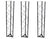 3 MR DJ LSBT5-10 5FT X 10" Triangle Bolted Truss Extension Heavy Duty DJ Lighting Truss Segment
