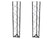 2 MR DJ LSBT5-10 5FT X 10" Triangle Bolted Truss Extension Heavy Duty DJ Lighting Truss Segment