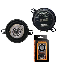 Absolute BLS-3050 3.5" 2-Way 200W Full Range Coaxial Speakers & magnetic phone