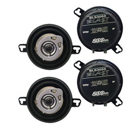 2 Pair Absolute BLS-3050 3.5" 2-Way 200 Watts Full Range Coaxial Car Speakers