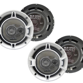 Absolute USA 2 X BLS-6503 Blast Series 6.5 Inches 3 Way Car Speakers 640 Watts Max Power