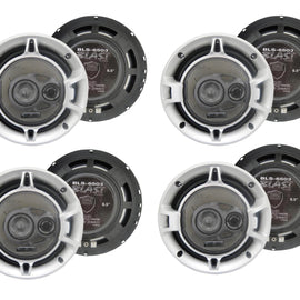 Absolute USA 4 X BLS-6503 Blast Series 6.5 Inches 3 Way Car Speakers 640 Watts Max Power