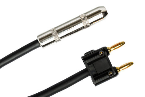 Hosa BNP-116BK 1/4 inch TS Female to Dual Banana Speaker Adapter - Black