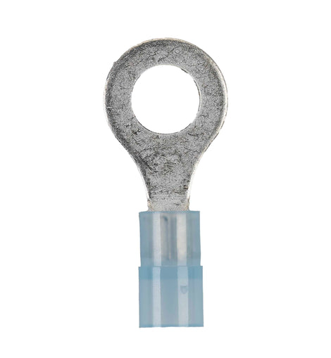 Install Bay BNRT14 Blue Nylon Ring Terminals 16-14 GA 1/4 inch - Package of 100