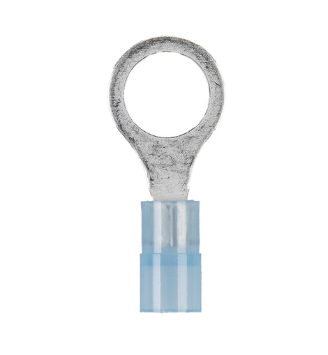 Install Bay BNRT516 Blue Nylon Ring Terminal 16-14 Gauge 5/16 in - Pack of 100