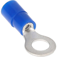 Install Bay BNRT6 Blue Nylon Ring Terminal 16-14 Gauge #6 - Package of 100