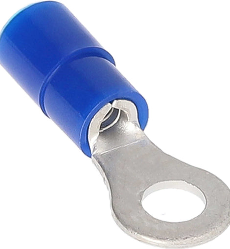 Install Bay BNRT8 Blue Nylon Ring Terminal 16-14 Gauge #8 - Package of 100