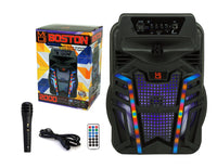 Mr. Dj BOSTON 8" Portable Bluetooth Wireless Speaker<br/> 8" Portable Active Powered Bluetooth TWS Speaker with 2000 Watts MP3/USB/micro SD