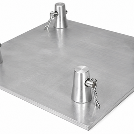 MR DJ DBP1414 Universal 14" × 14" Aluminum Base Plate for 12" Square Truss Systems