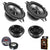 Alpine BRV-S40C 4" BassRev Series 2-Way 4-ohm Component Speaker System Bundle