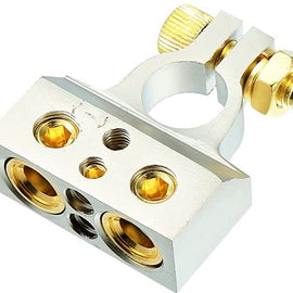 6 DC Sound DBTC300N 0/2/4/6/8 AWG Single Negative Power Battery Terminal Connectors Chrome