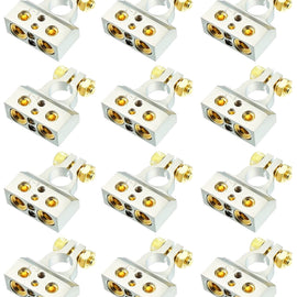 12 DC Sound DBTC300N 0/2/4/6/8 AWG Single Negative Power Battery Terminal Connectors Chrome