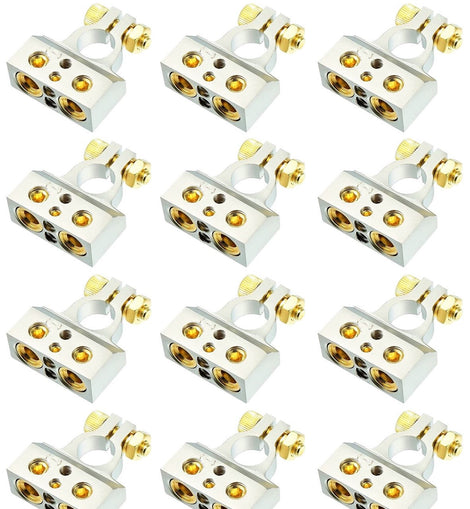 12 DC Sound DBTC300N 0/2/4/6/8 AWG Single Negative Power Battery Terminal Connectors Chrome