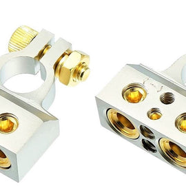 2 Absolute BTC300N 0/2/4/6/8 AWG Single Negative Power Battery Terminal Connectors Chrome