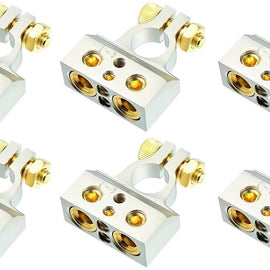 6 Absolute BTC300N 0/2/4/6/8 AWG Single Negative Power Battery Terminal Connectors Chrome