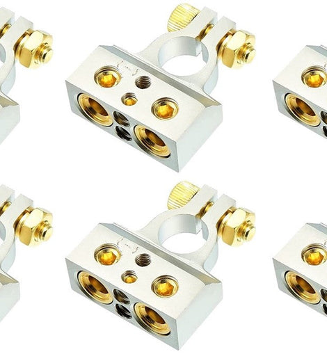 6 Absolute BTC300N 0/2/4/6/8 AWG Single Negative Power Battery Terminal Connectors Chrome