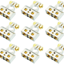 9 Absolute BTC300N 0/2/4/6/8 AWG Single Negative Power Battery Terminal Connectors Chrome