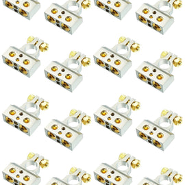 8 Absolute BTC300PN 0/2/4/6/8 AWG Single Positive & Negative Power Battery Terminal Connectors Chrome