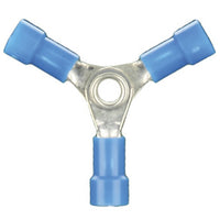 Install Bay BVBC3 Blue Vinyl Butt Connector 16-14 Gauge 3 Way - Package of 100