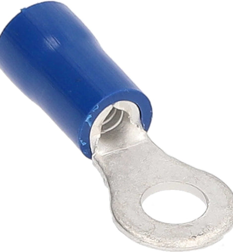 Install Bay BVRT8 Blue Vinyl Ring Terminal 16-14 Gauge #8 - Package of 100