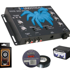 Soundstream BX-23Q Bass Processor Reconstruction with Remote + Free Absolute Electrical Tape+ Phone Holder