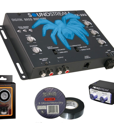 Soundstream BX-23Q Bass Processor Reconstruction with Remote + Free Absolute Electrical Tape+ Phone Holder