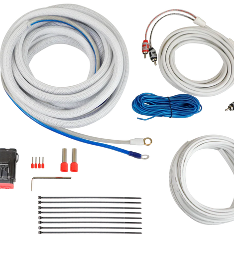 Cerwin Vega CAKM82 8 Gauge Complete Waterproof Amp Kit, 20ft. With RCA, Speaker Cable