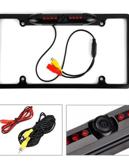 Backup Camera Rearview License Plate Frame for ALPINE INE-W970HD INEW970HD Black