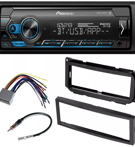 Pioneer MVH-S322BT Car Stereo Single Din Kit Fit 2002-2004 Dodge Dakota