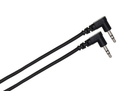 Hosa CMM-110RR Stereo Interconnect Cable Right angle 3.5mm TRS Male to Right angle 3.5mm TRS Male - 10-foot