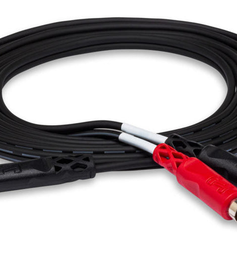 Hosa CMR-210 Stereo Breakout Cable - 3.5mm TRS Male to Left and Right RCA Male - 10 foot