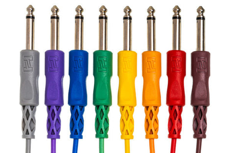 Hosa CPP-890 1/4-inch TS Male Patch Cable 8-pack - 3 foot (Various Colors)