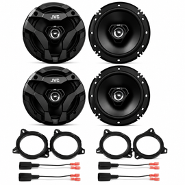 JVC CS-DF620 300W 6.5" Front & Rear Speakers Package Fit 2020-2025 Toyota Corolla