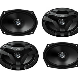 2 Pair JVC CS-DF6920 800W Peak (60W RMS) 6"x9" DF Series 2-Way Coaxial Car Speakers