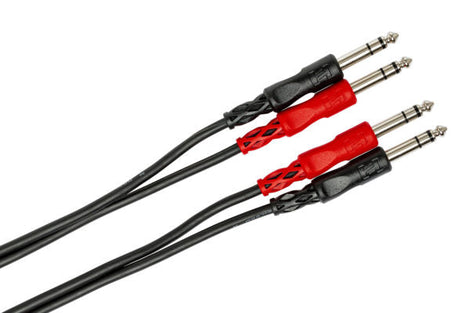 Hosa CSS-204 Stereo Interconnect Dual 1/4-inch TRS Male to Dual 1/4-inch TRS Male Cable - 13.2 foot