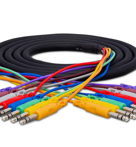 Hosa CSS-801 8-channel 1/4-inch TRS Male Snake - 3.3 foot