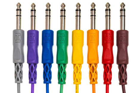 Hosa CSS-890 1/4-inch TRS Male to 1/4-inch TRS Male Patch Cable 8-pack - 3 foot (Various Colors)