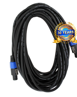 25 ft FOOT Feet SPEAKON to speakon compatible PA DJ SPEAKER CABLE 16 ga gauge