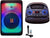 MR DJ CUBE12 12" Rechargeable Portable Bluetooth Karaoke Speaker with Party Flame Lights Microphone TWS USB FM Radio