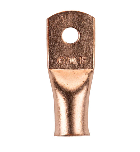 Install Bay CUR210 Copper Uninsulated Ring Terminal 4 Gauge 1/2 inch