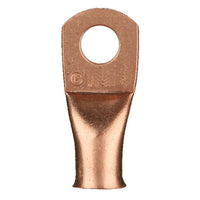 Install Bay CUR414 Copper Uninsulated Ring Terminal 4 Gauge 1/4 inch