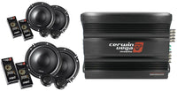 Cerwin Vega CVP1600.4D 1600W Amp + 2 XED650C Component Speakers