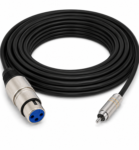 MR DJ CXFR12 12-Foot XLR Female to RCA Male Professional Audio Cable