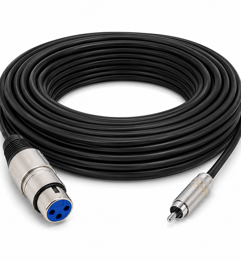 MR DJ CXFR25 25-Foot XLR Female to RCA Male Professional Audio Cable