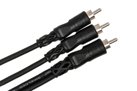 Hosa CYA-103 Y Cable - RCA Male to Dual RCA Male - 3 foot