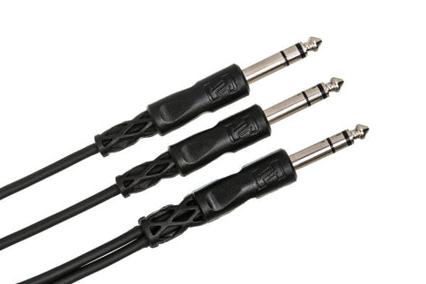 Hosa CYS-105 Y Cable - 1/4-inch TRS Male to Dual 1/4-inch TRS Male - 5 foot